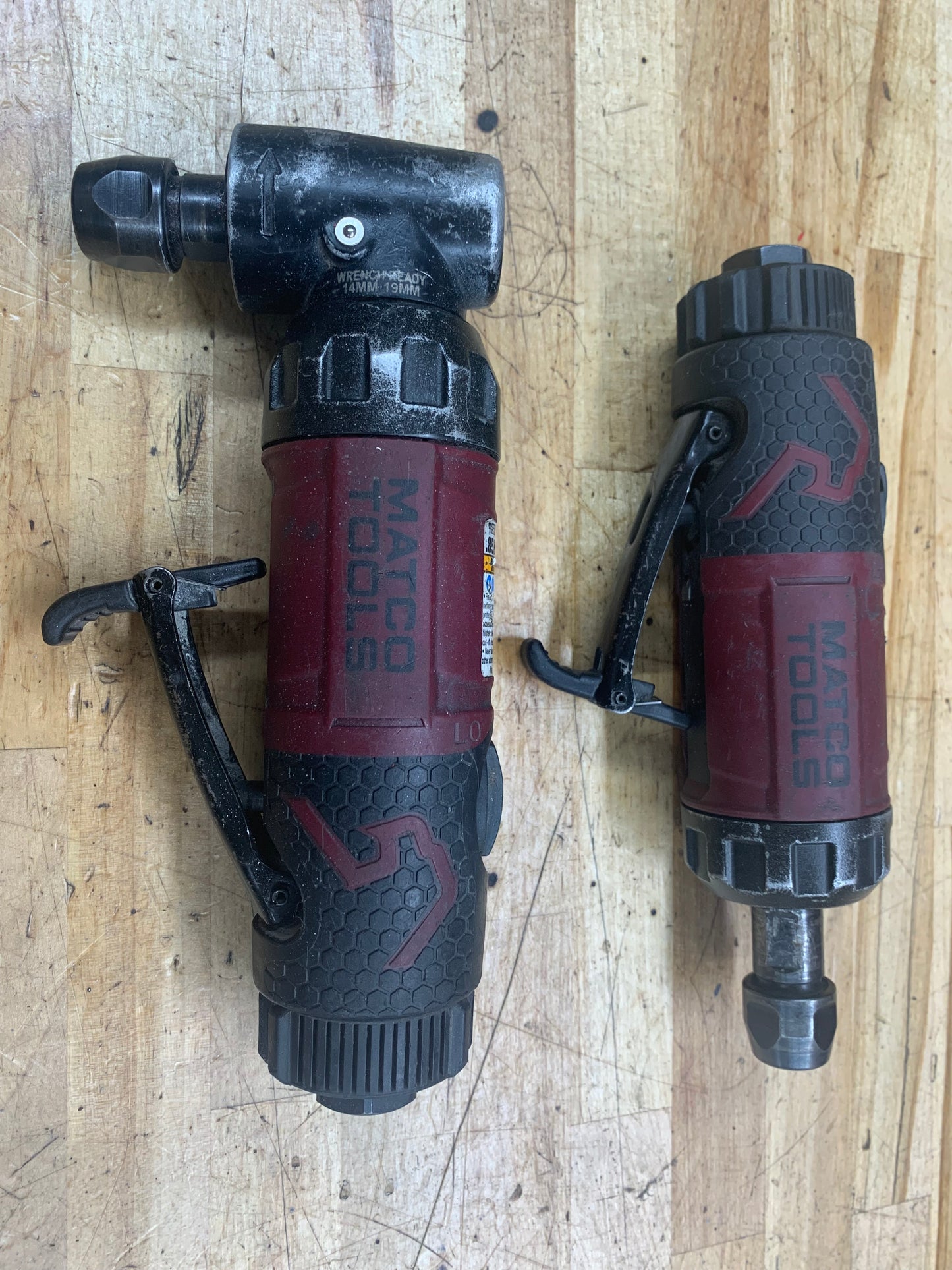Matco Air Die Grinder Pair 90 Degrees and Straight.  MT5880, MT5883