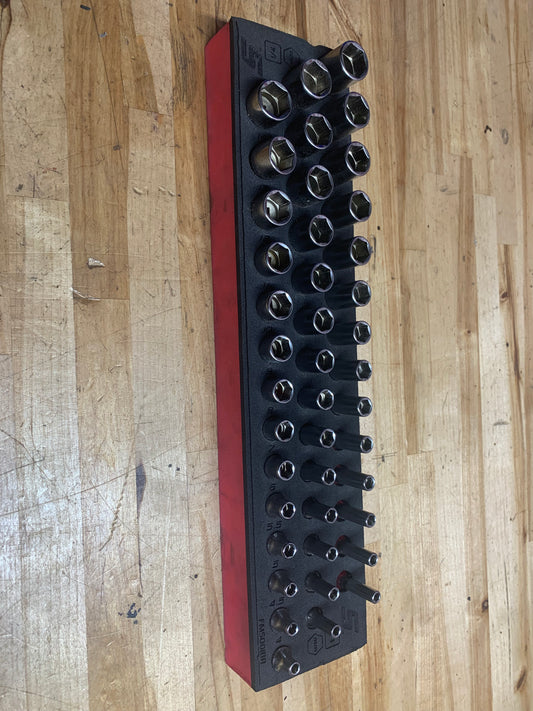 Snap On 1/4" Metric Master Socket Set in Foam. 142STMMSYFR1