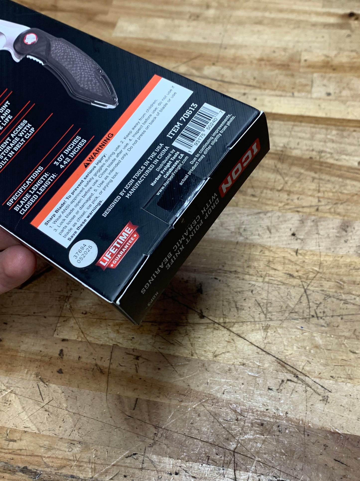 Icon G10 Grip Drop Point Pocketknife Ceramic Bearings KPD3