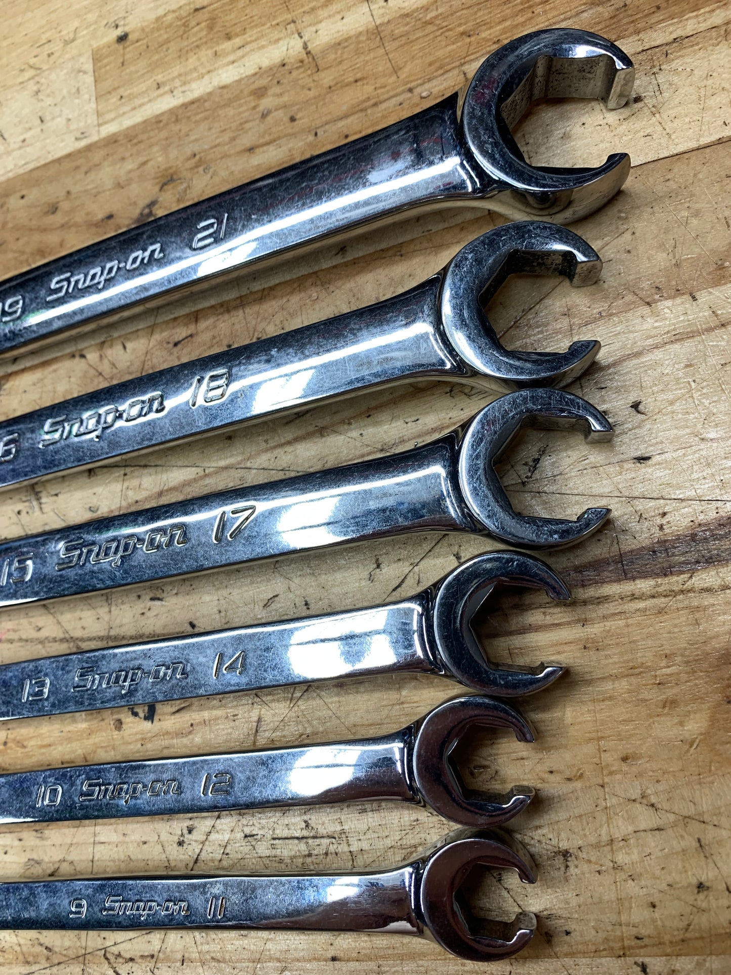 Snap On Metric Flare Wrench Set 9-21mm 6pc USA RXFMS606B