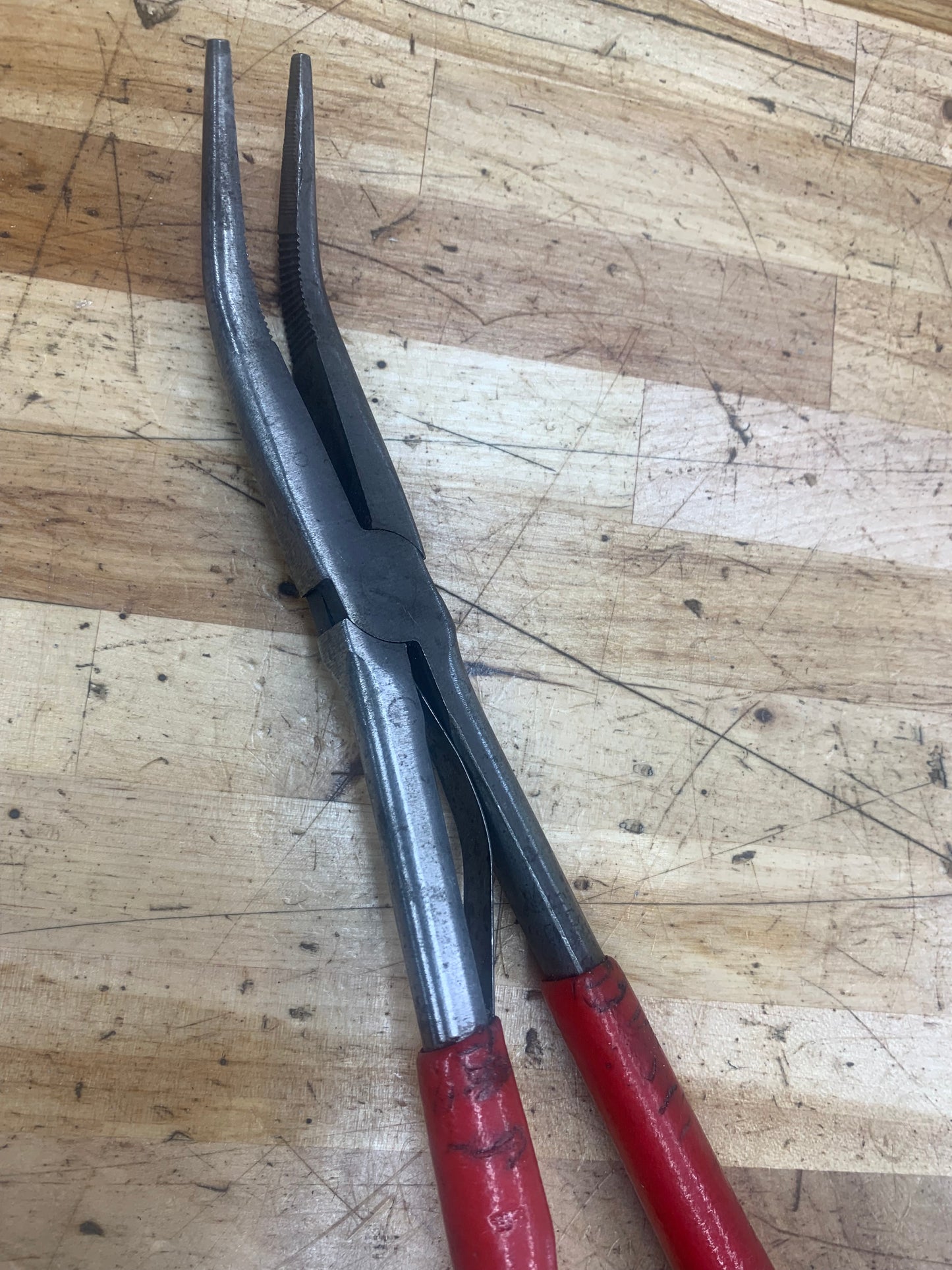 Snap On Long Bent 45 deg. Needle Nose Pliers 415CP