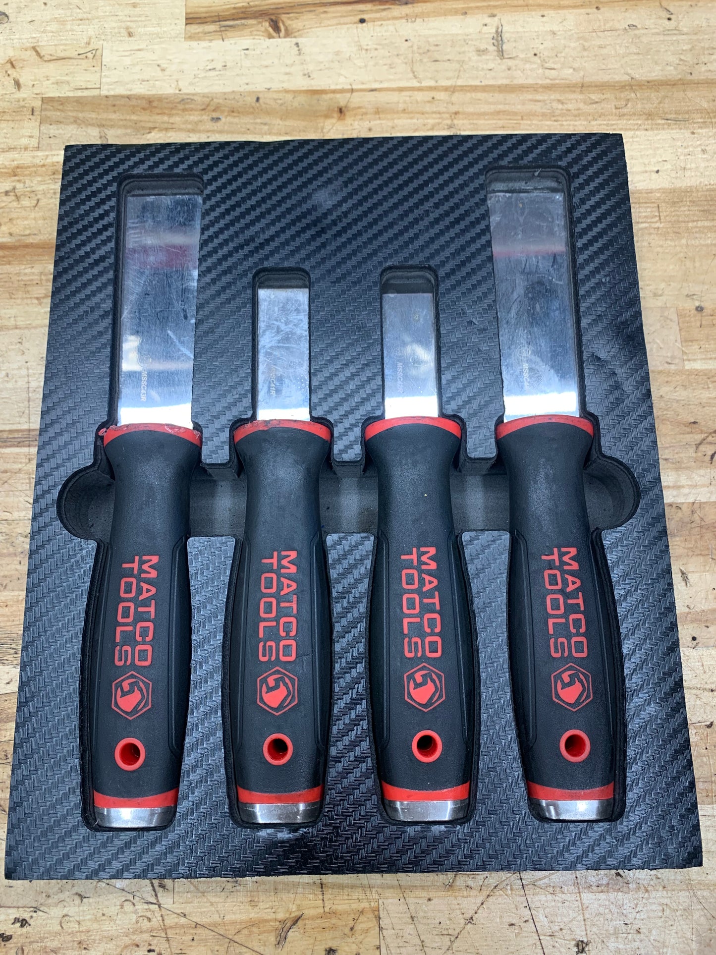 Matco 4pc Striking Scraper Set Foam Tray MSSC4R