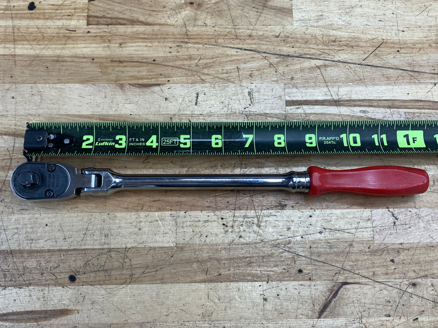 Snap On 3/8" Flex Head Ratchet Red Hard Handle FHLFD80A