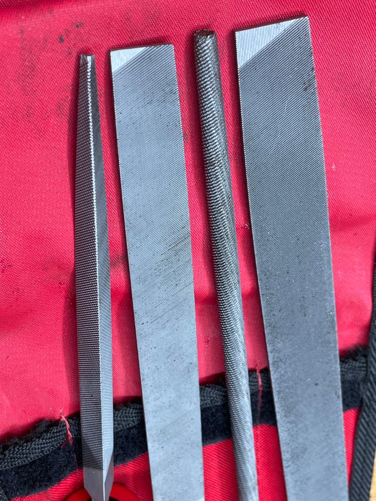 Snap On File Set Bastard Cut Instinct Handle 4pc USA C0416B