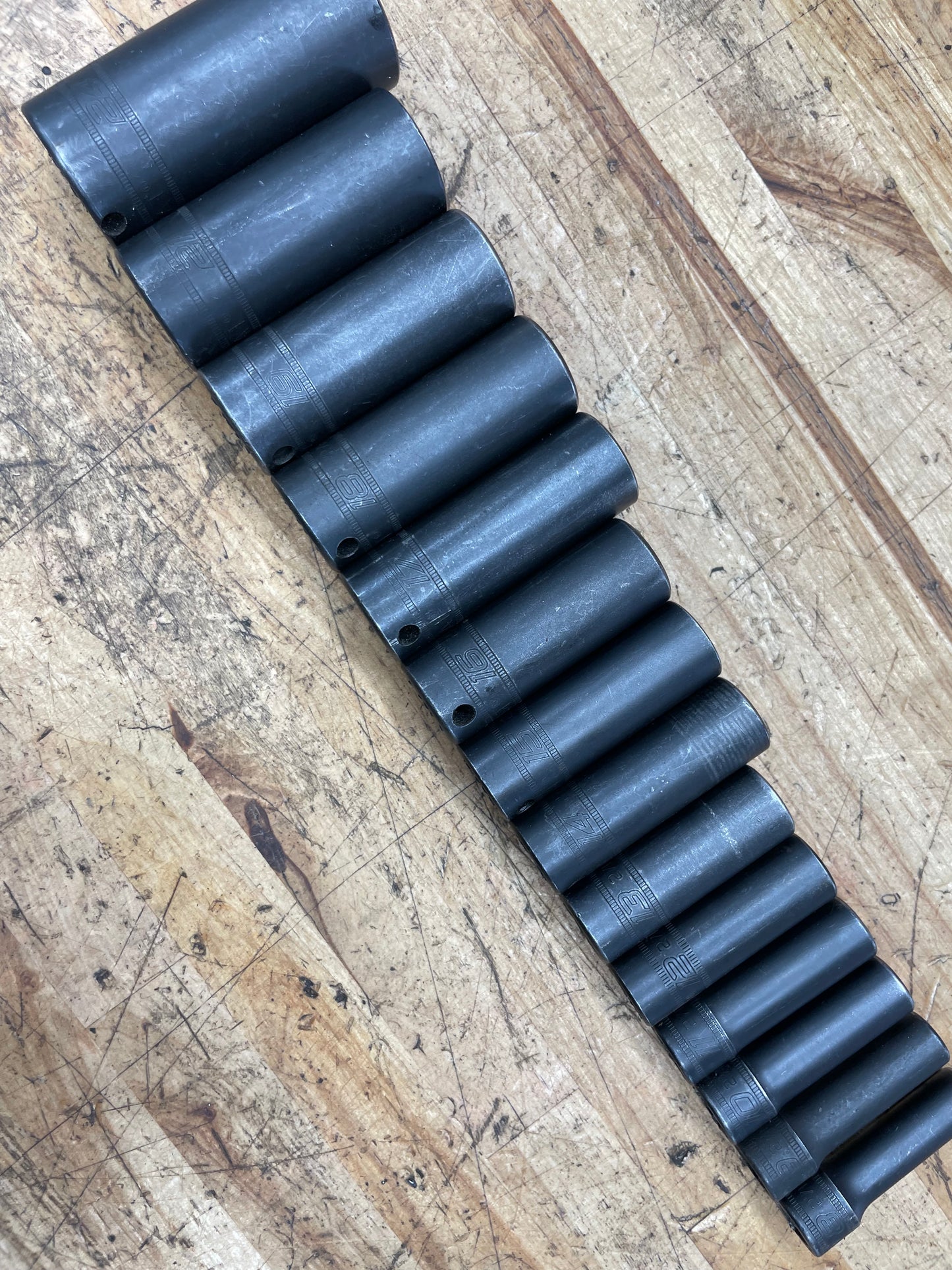 CAT by Snap On 3/8” Metric Deep Impact Socket Set 14pc USA 8-24mm