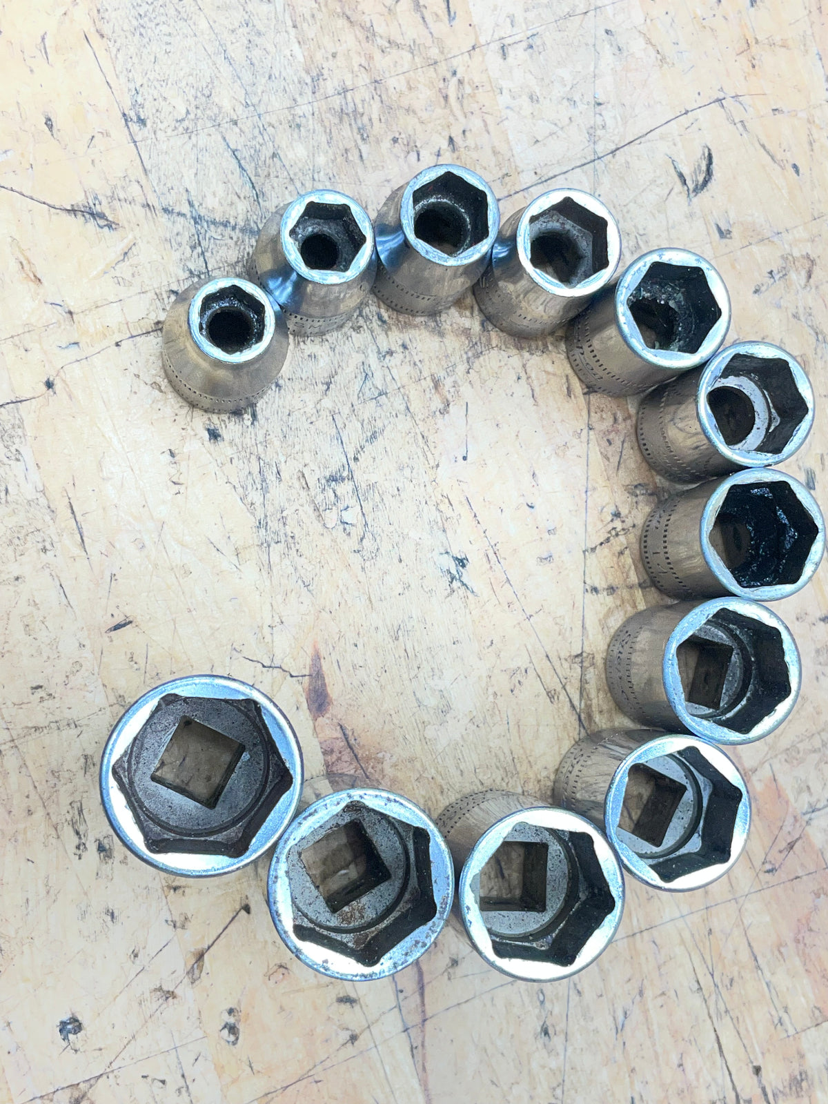 Snap On 3/8” Metric Shallow Socket Set 8-19mm 12pc USA 212FSMY