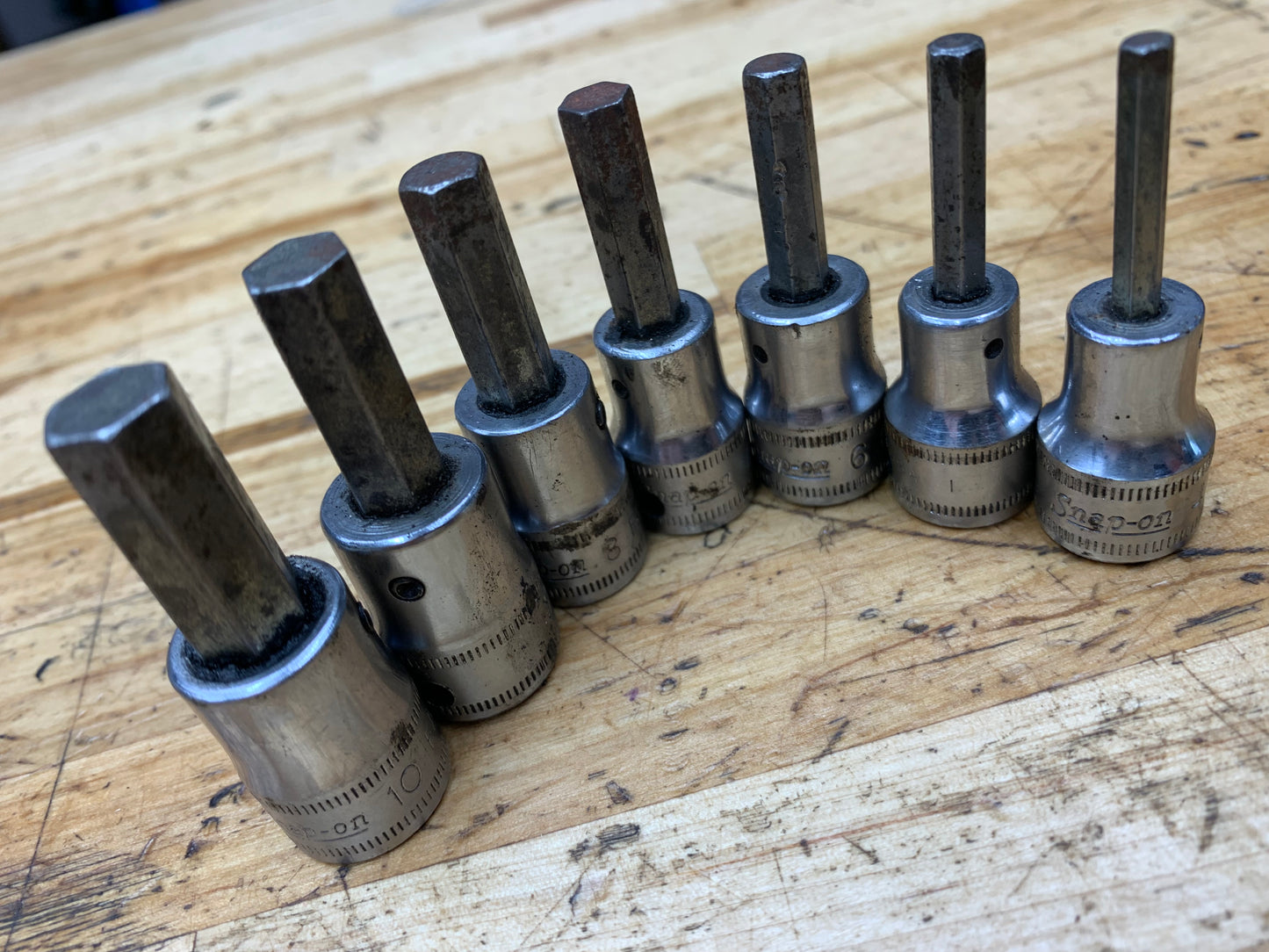 Snap On 3/8” Metric Hex Bit Socket Set 7pc USA 207EFAMY