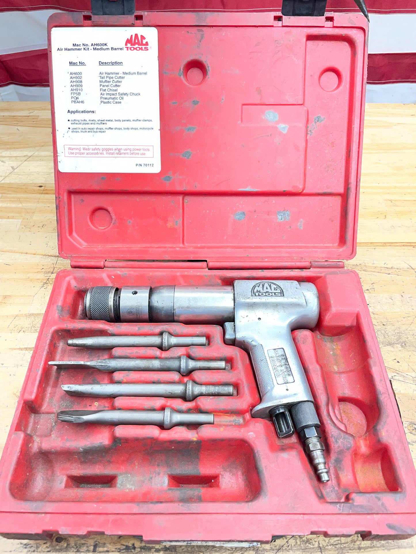 Mac Tools Medium Barrel Air Hammer Kit AH650K