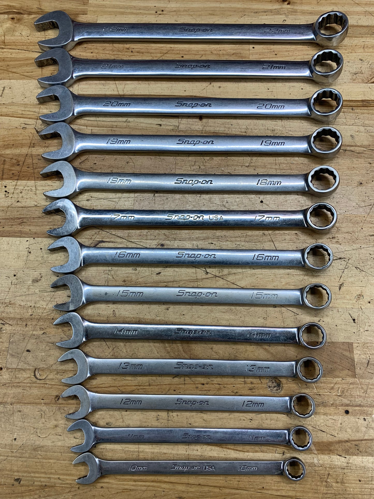 Snap On Metric Combo Wrench Set 10-22mm