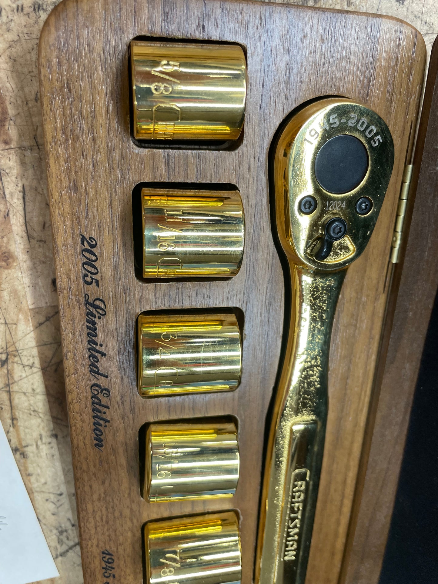 Craftsman Tools 1945 to 2005 Heritage Limited Edition 24k Gold Plated  Ratchet/Socket Set USA