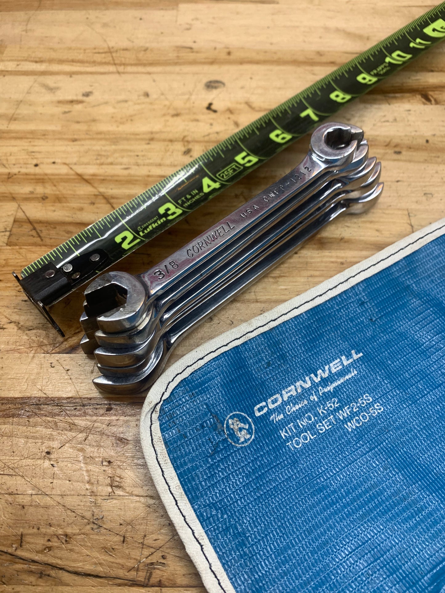 Cornwell SAE Flare Line Wrench Set Pouch USA K-52