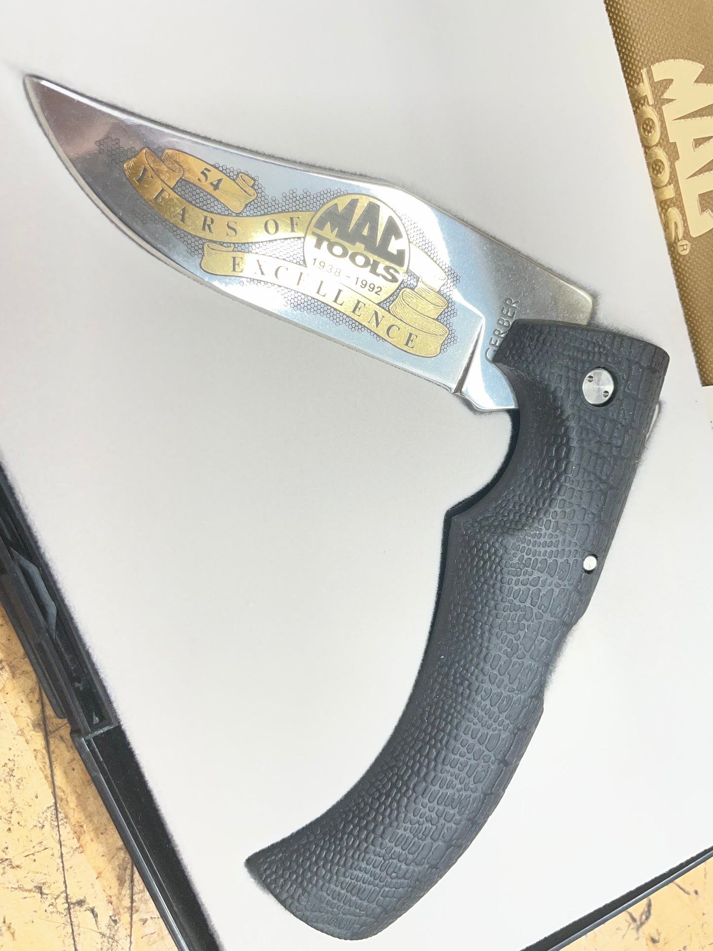 Vintage Gerber Mac Tools 54th Anniversary Commemorative Pocket Knife 1938-1992 Limited Edition #134/3500 w/ Case USA