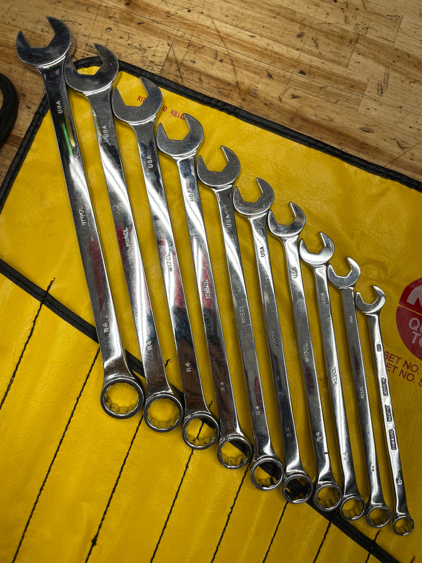 Mac Tools Metric Combo Wrench Set 10pc 10-19mm USA SML10K