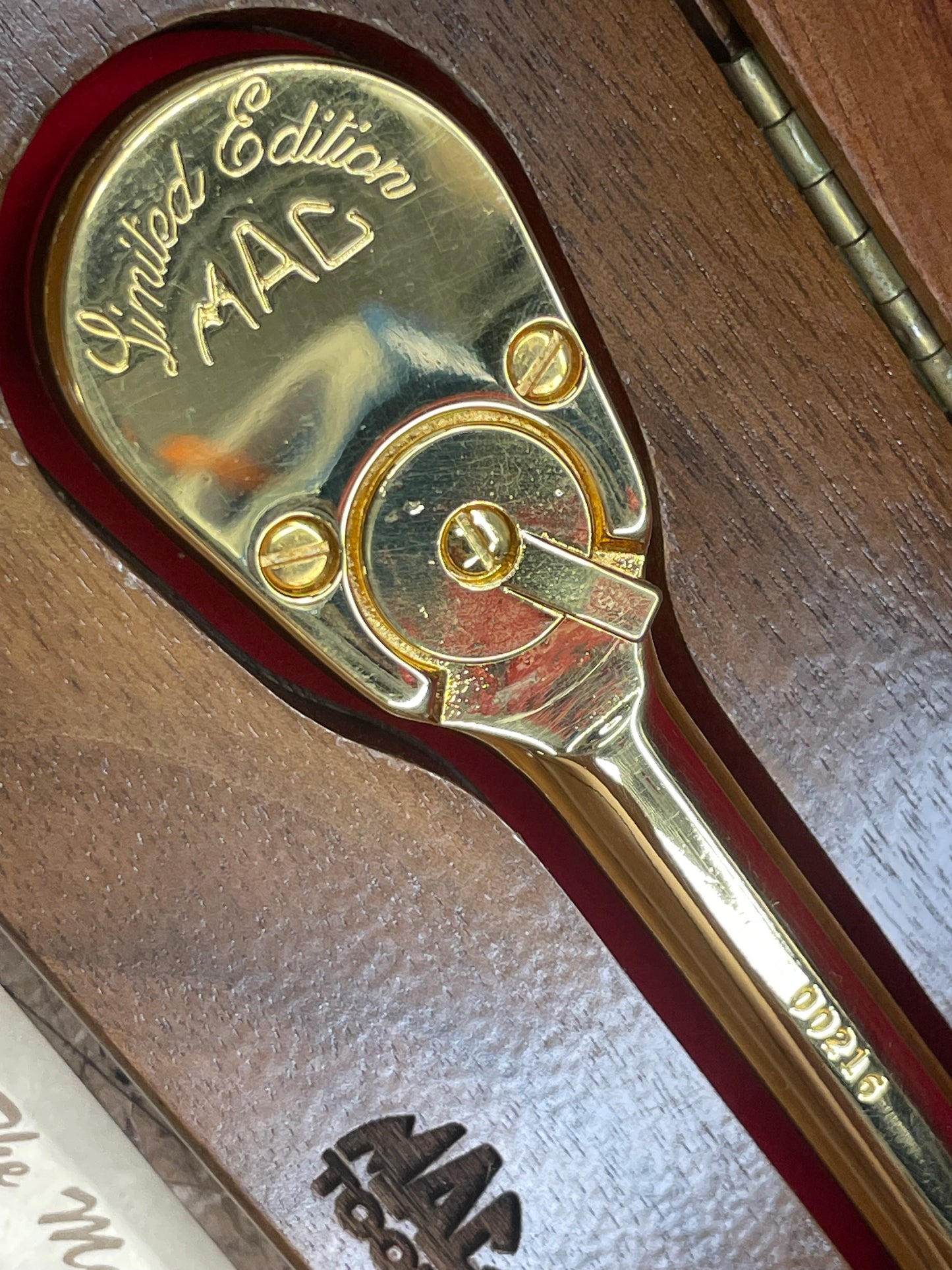 Mac Tools 1990 Limited Edition 24k Gold Plated Pearl Handled Ratchet USA XR1990