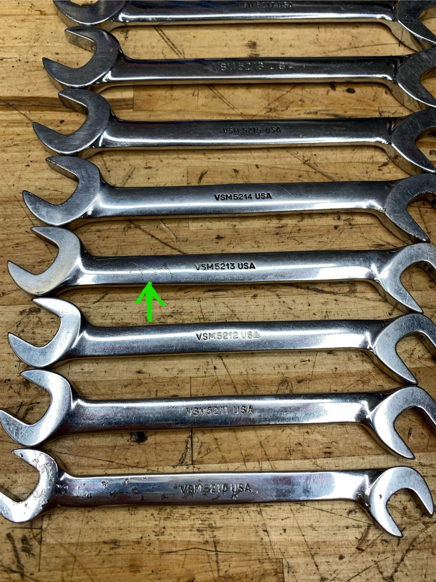 Snap On Metric Four Way Angle Open Wrench Set 8pc USA 10-17mm