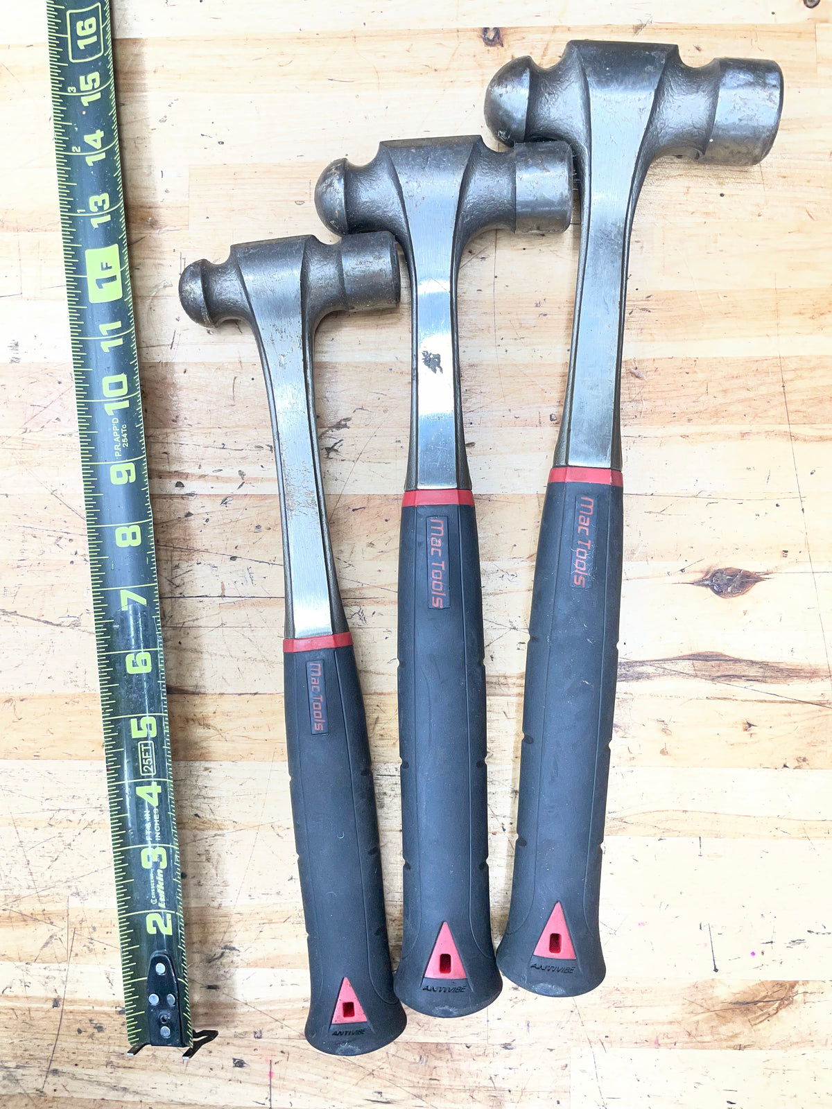 Mac Tools Anti Vibe Ball Peen Hammer Set 3pc
