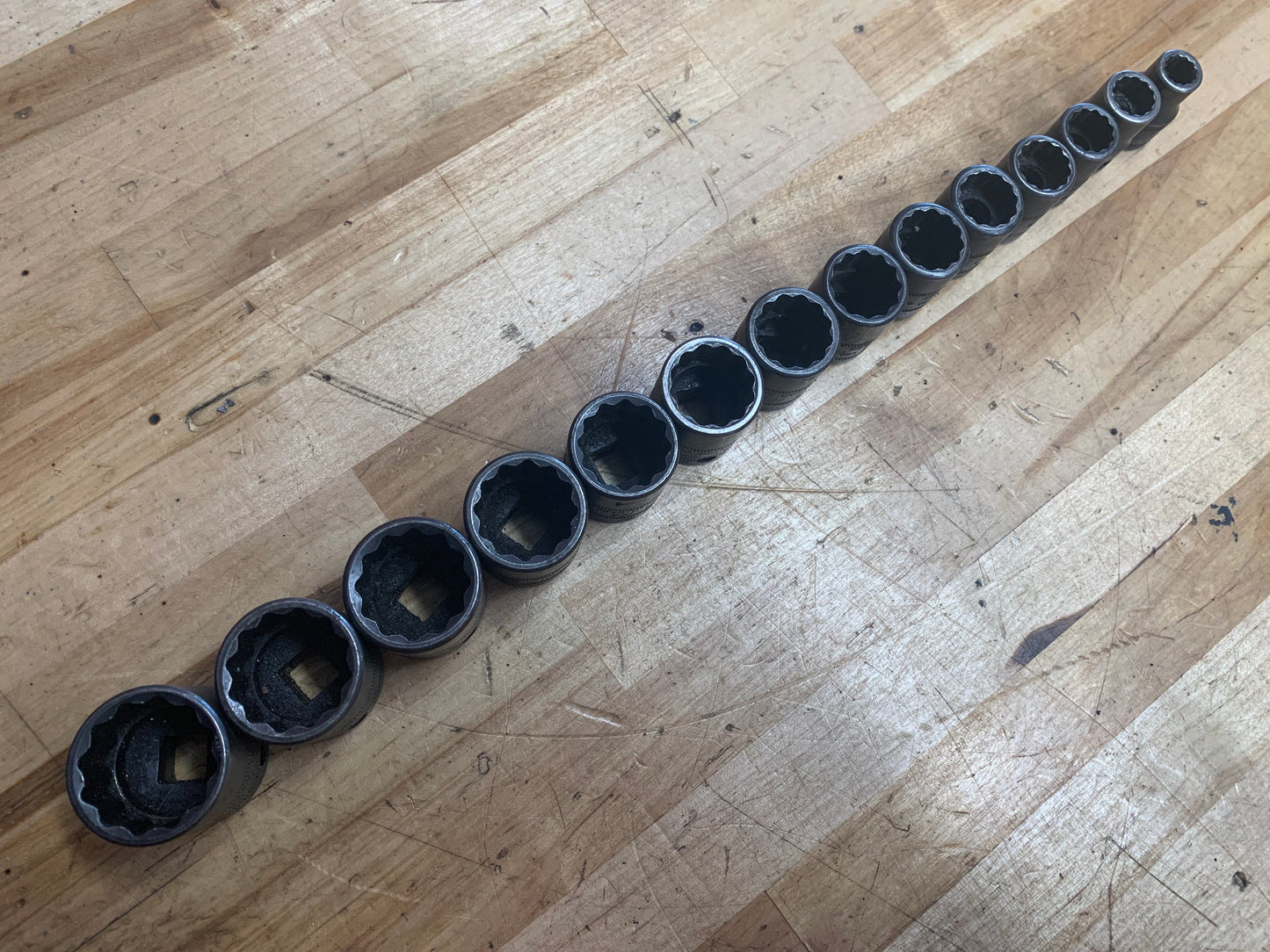 Snap On 3/8" Metric 12 Point Impact Shallow Socket Set 14pc