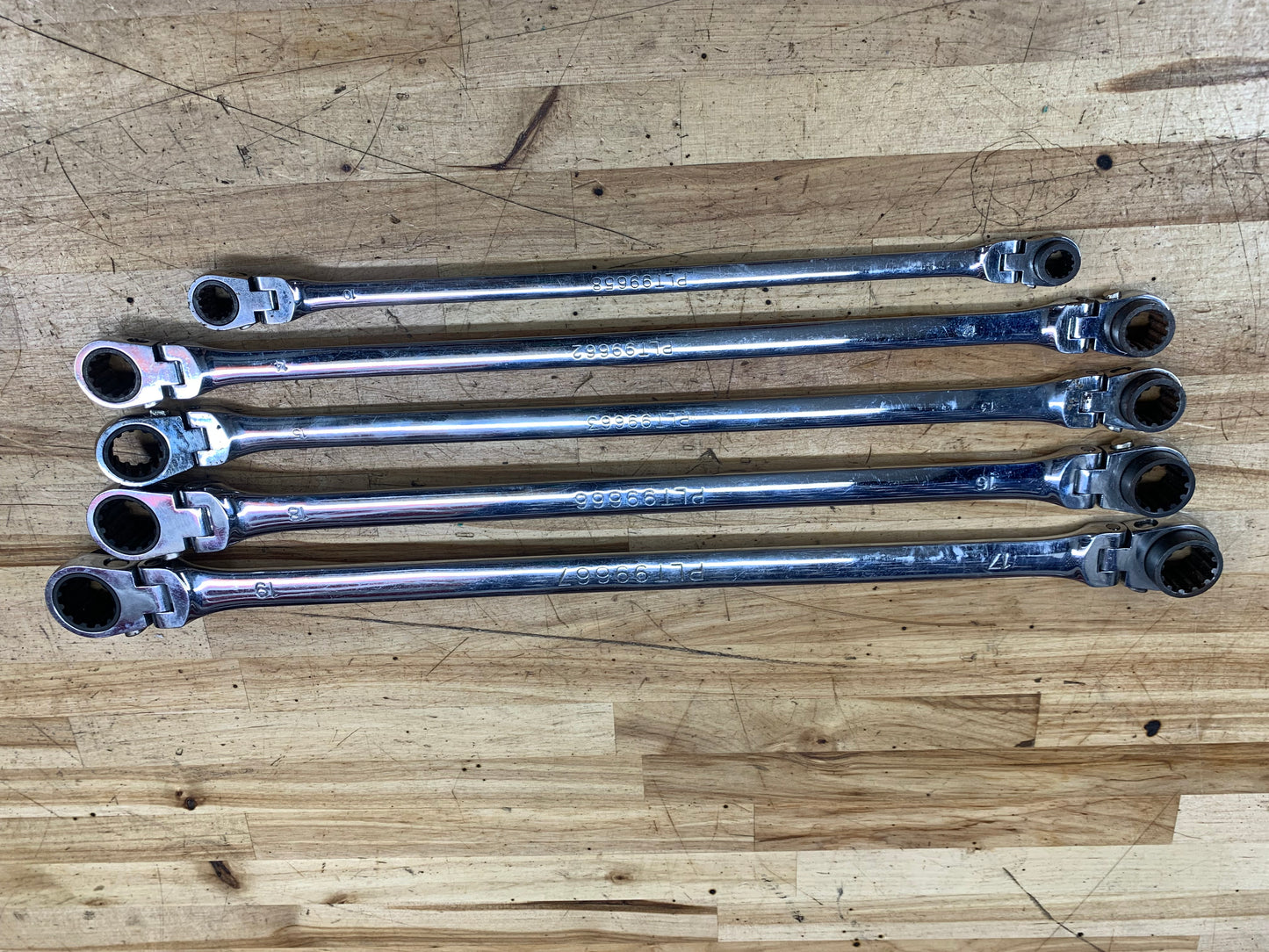 Platinum XL Metric Flex Head Ratcheting Wrench Set 5pc 8-19mm