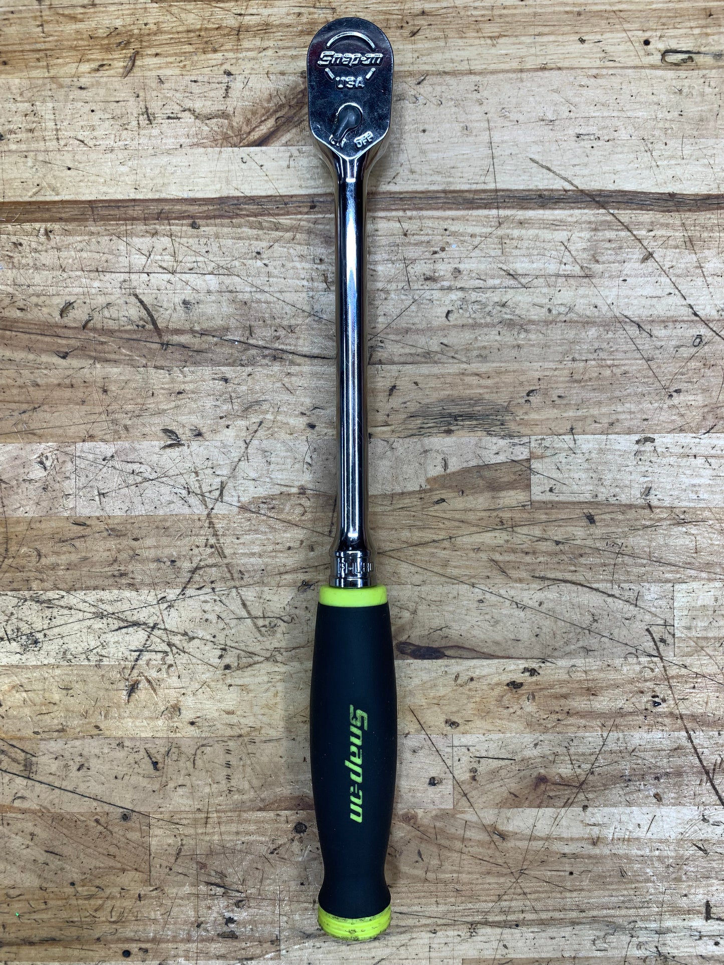 Snap On 3/8” Long Soft Grip Ratchet HIVIZ USA FHL80