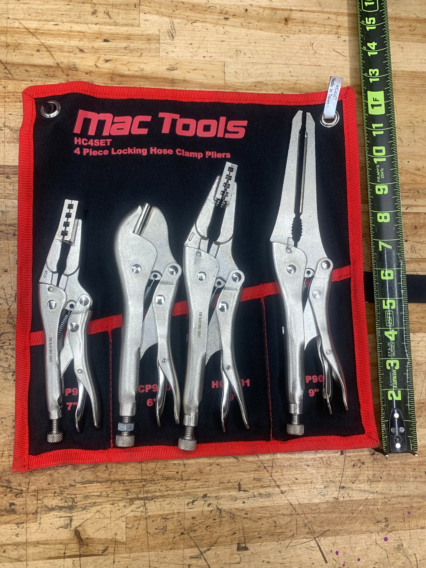 Mac 4pc Locking Hose Clamp Plier Set HC4SET