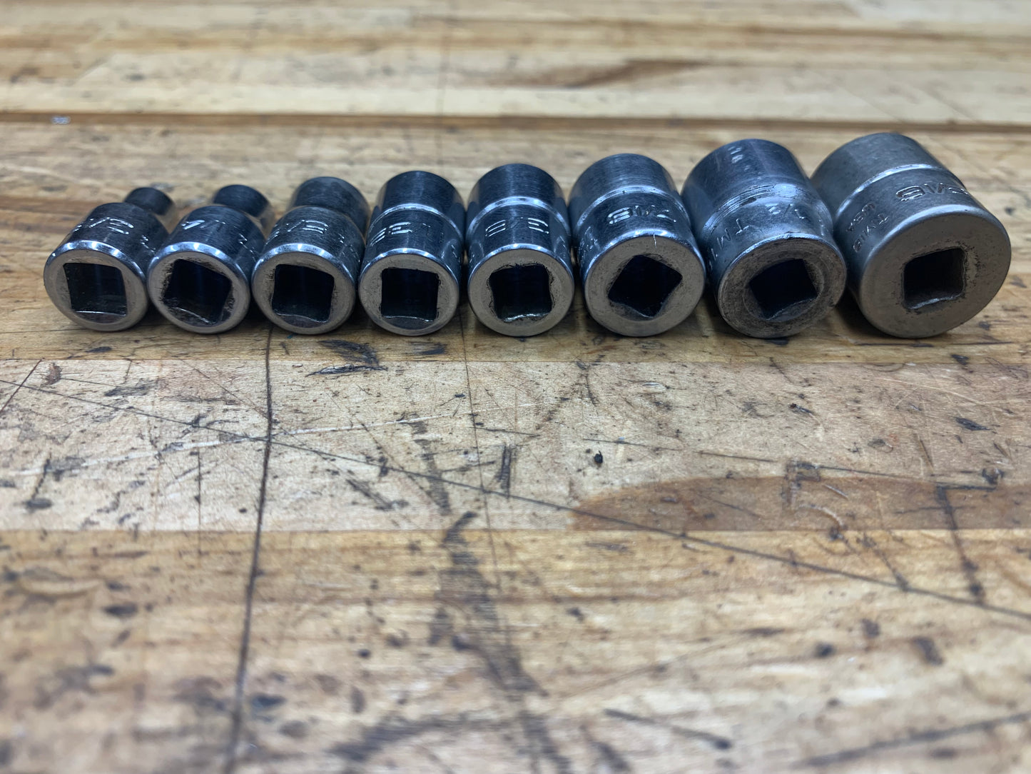 Snap On 1/4" SAE Shallow Socket Set 8pc USA