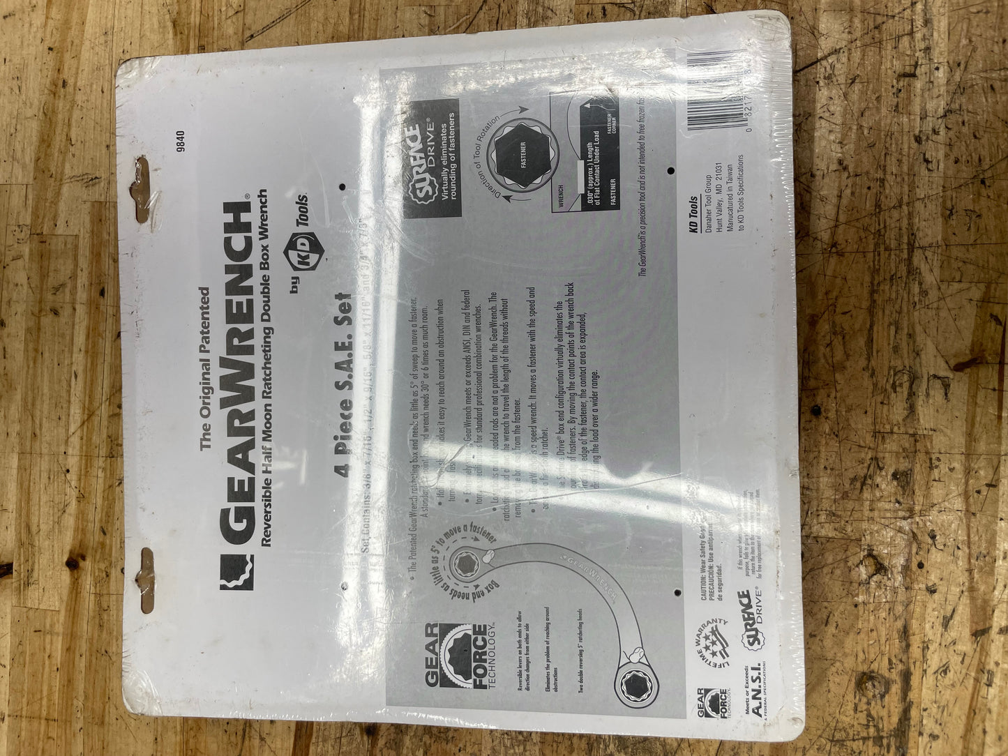 Gearwrench SAE Half Moon Obstruction Wrench Set NIB 9840