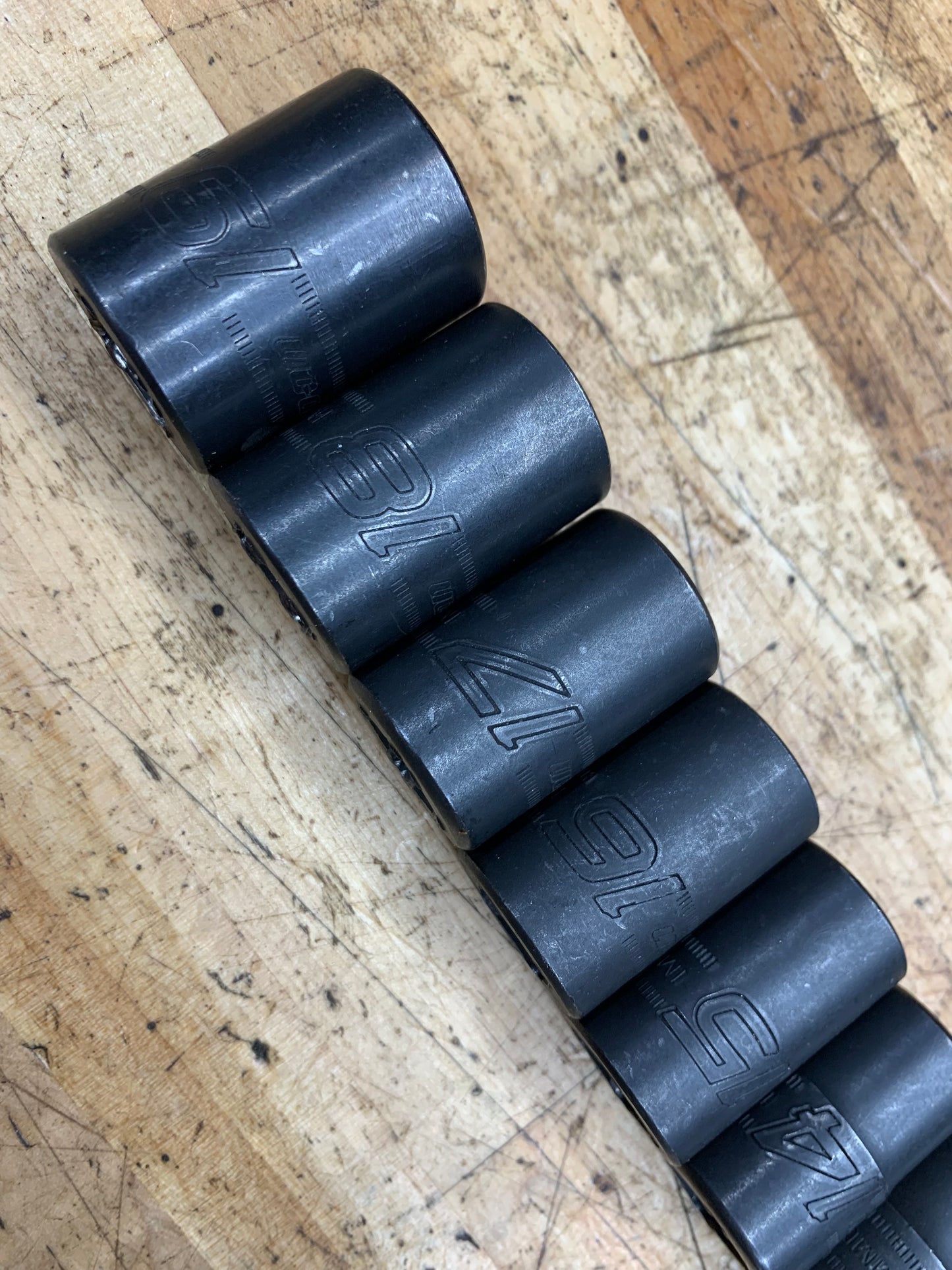 Snap On 1/2” Metric Impact Shallow Socket Set 10pc USA 310IMMYA