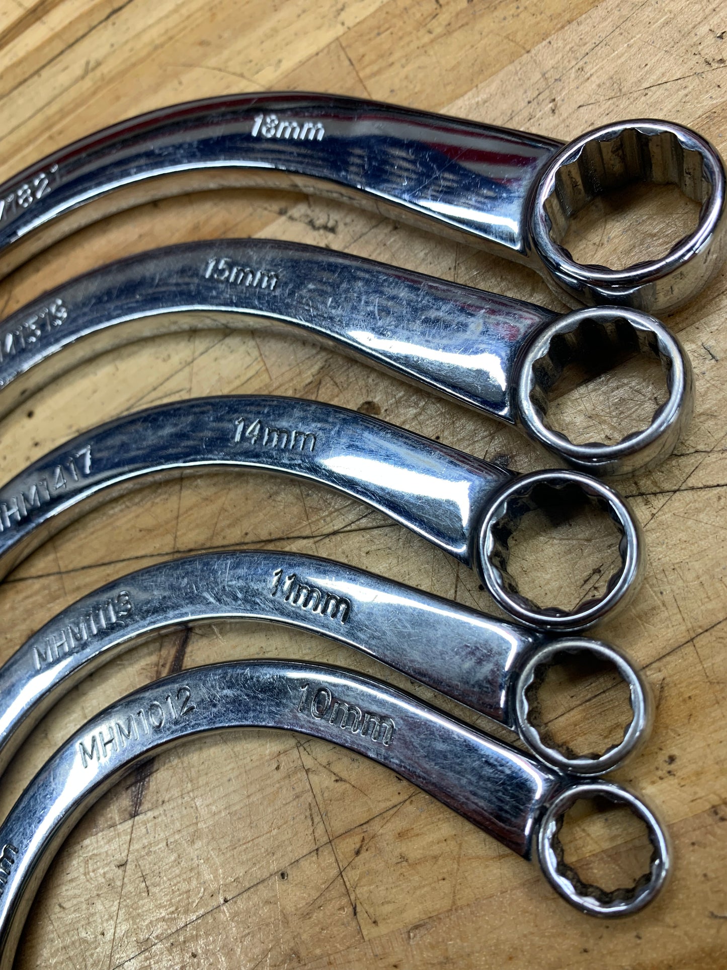 Monster XL Metric Flex Head Ratcheting Wrench Set 5pc 8-19mm