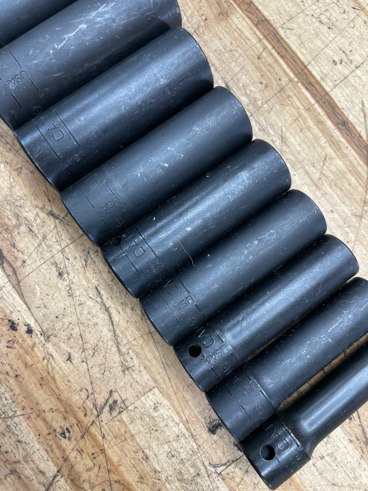 CAT by Snap On 1/2” SAE Deep Impact Socket Set 12pc USA 7/16” to 1-1/8”