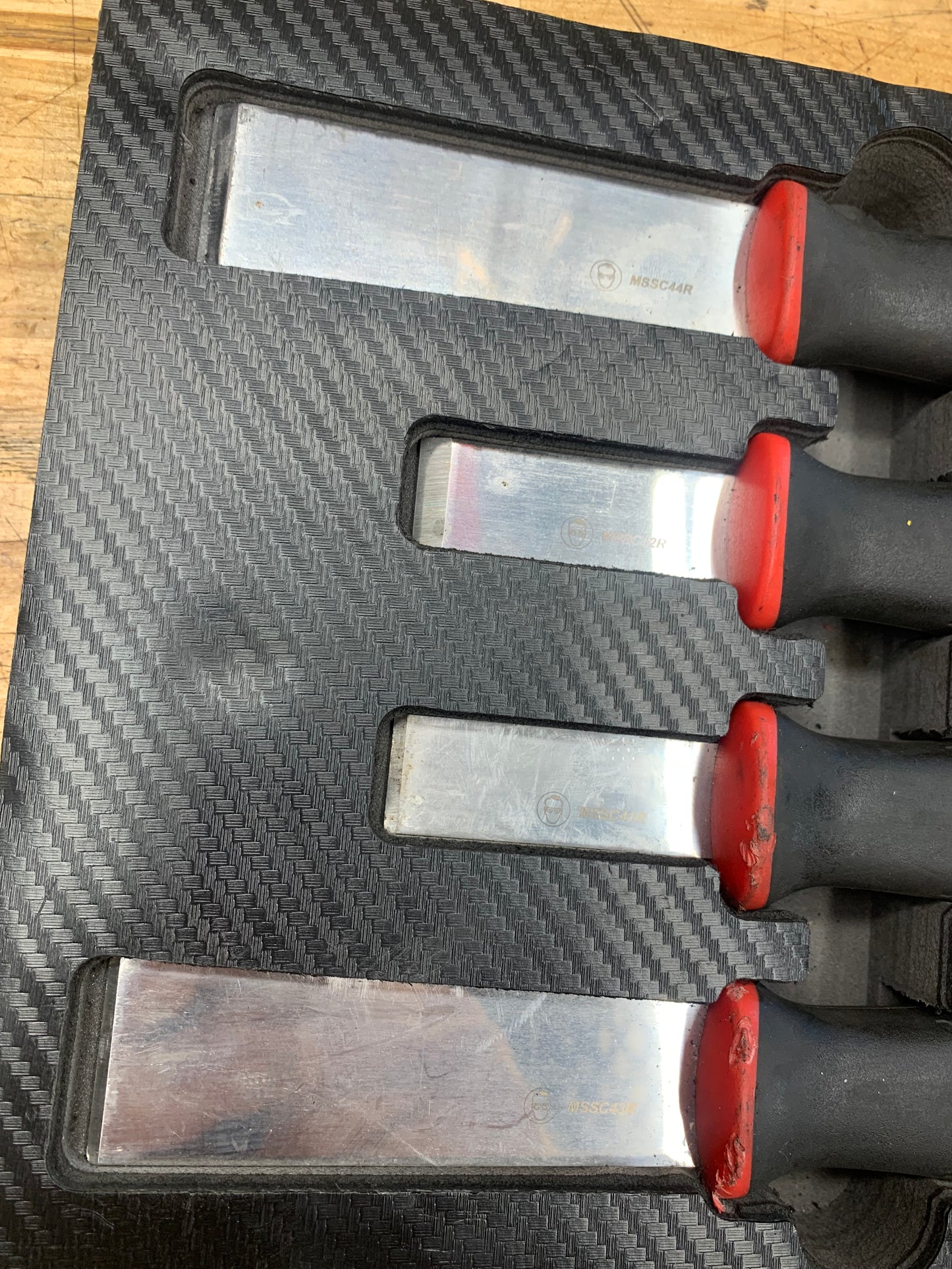 Matco 4pc Striking Scraper Set Foam Tray MSSC4R