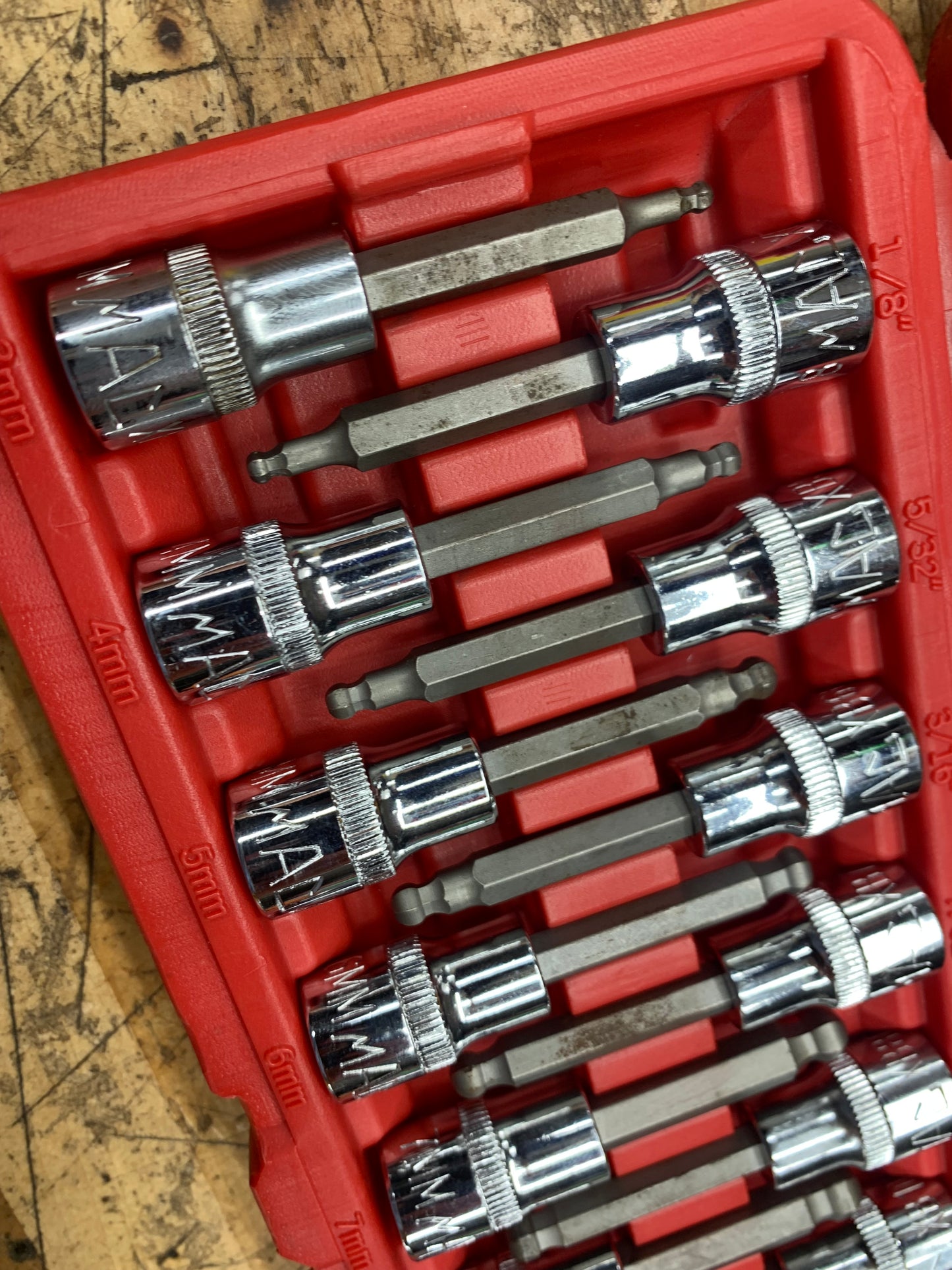 Mac Tools Ball End Hex Bit Socket Set SAE/Metric SXAB15B