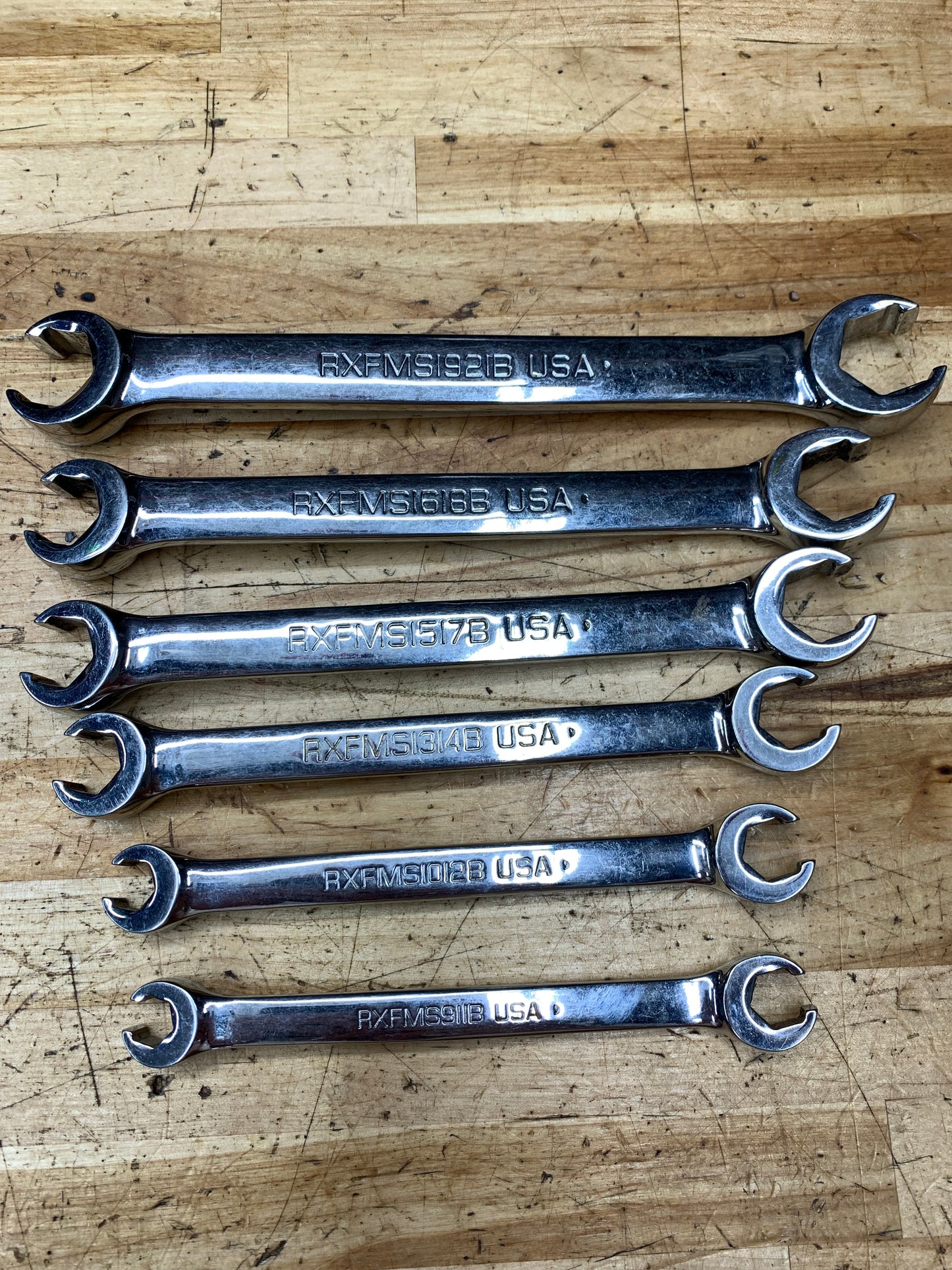 Snap On Metric Flare Wrench Set 9-21mm 6pc USA RXFMS606B