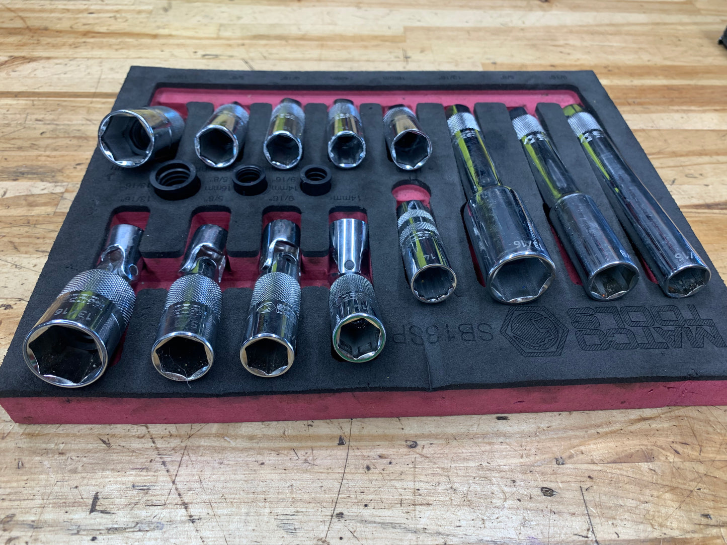 Matco Master Spark Plug Socket Set Foam SB13SP