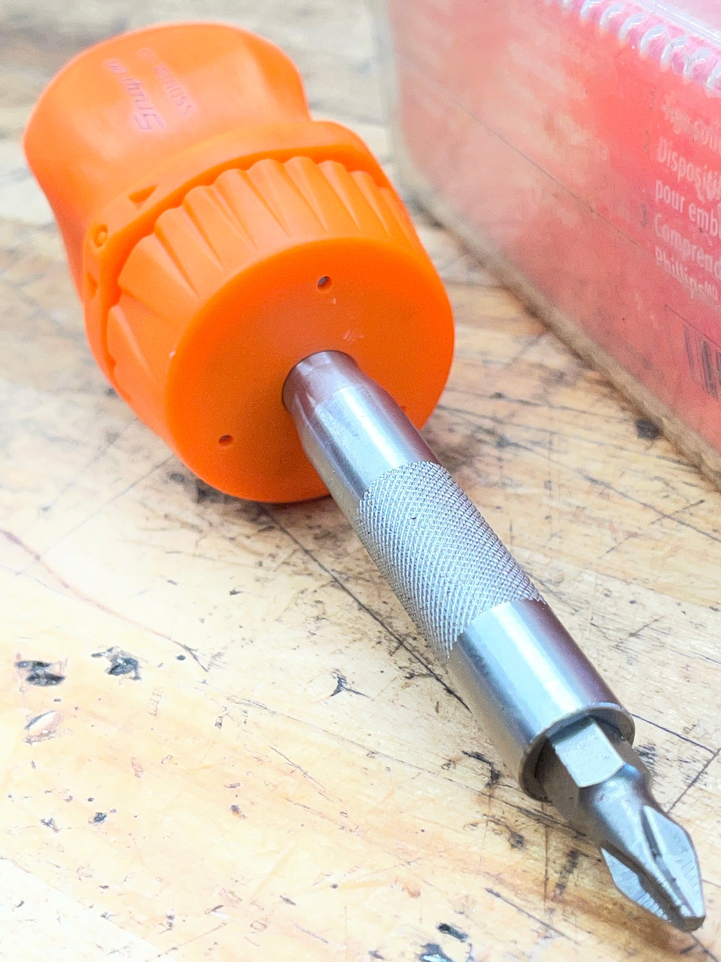 Snap On Stubby Ratcheting Screwdriver Orange Hard Handle USA BRAND NEW SSDMR1A