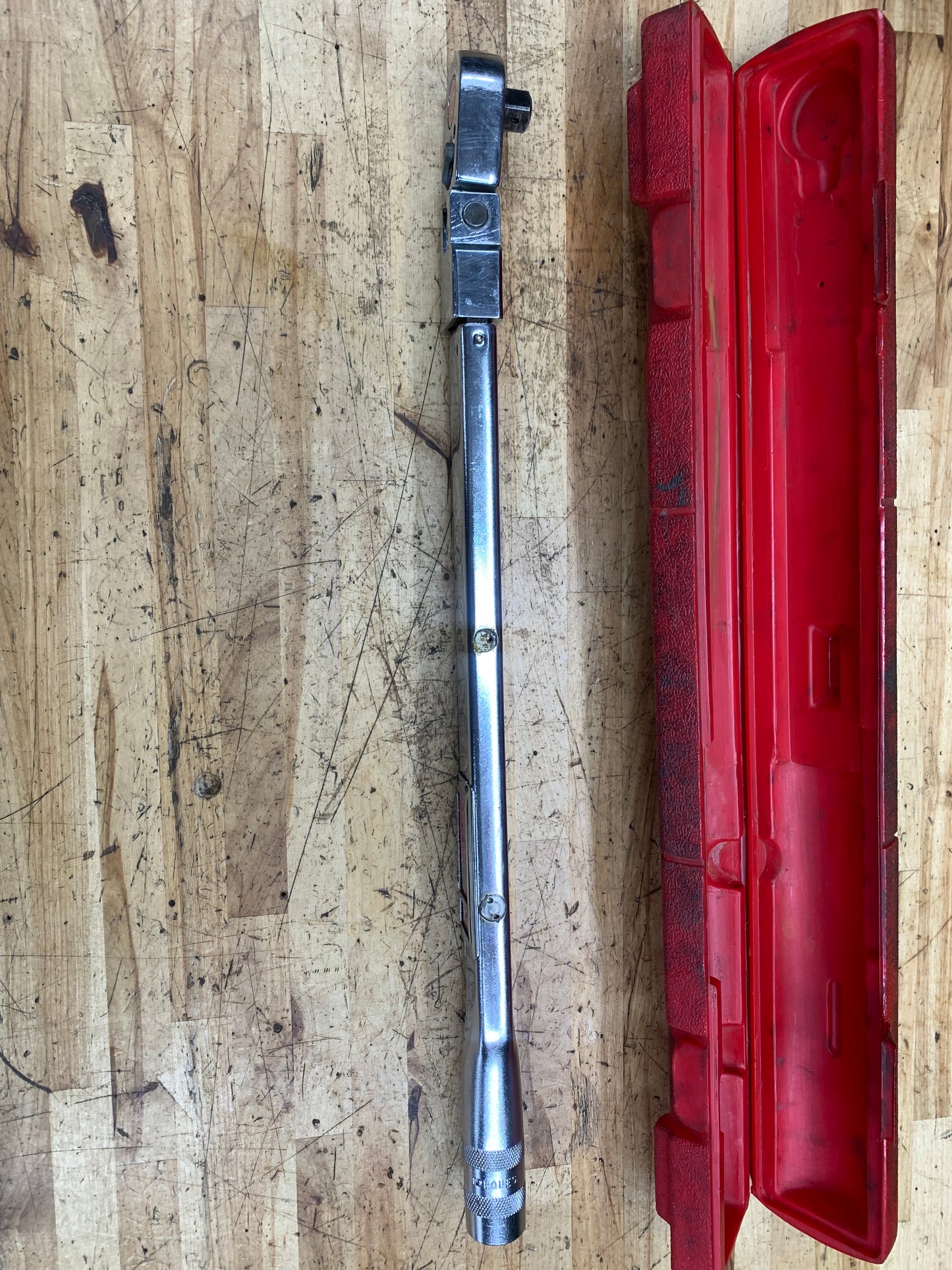 Snap On 1/2” Torque Wrench 50-250 ft lb. Click Style USA TQFR250