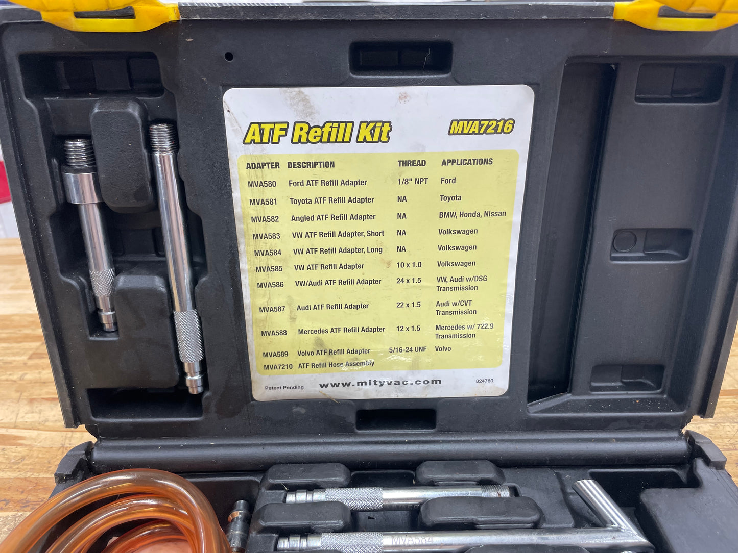 Mityvac Transmission ATF Refill Kit  COMPLETE MVA7216