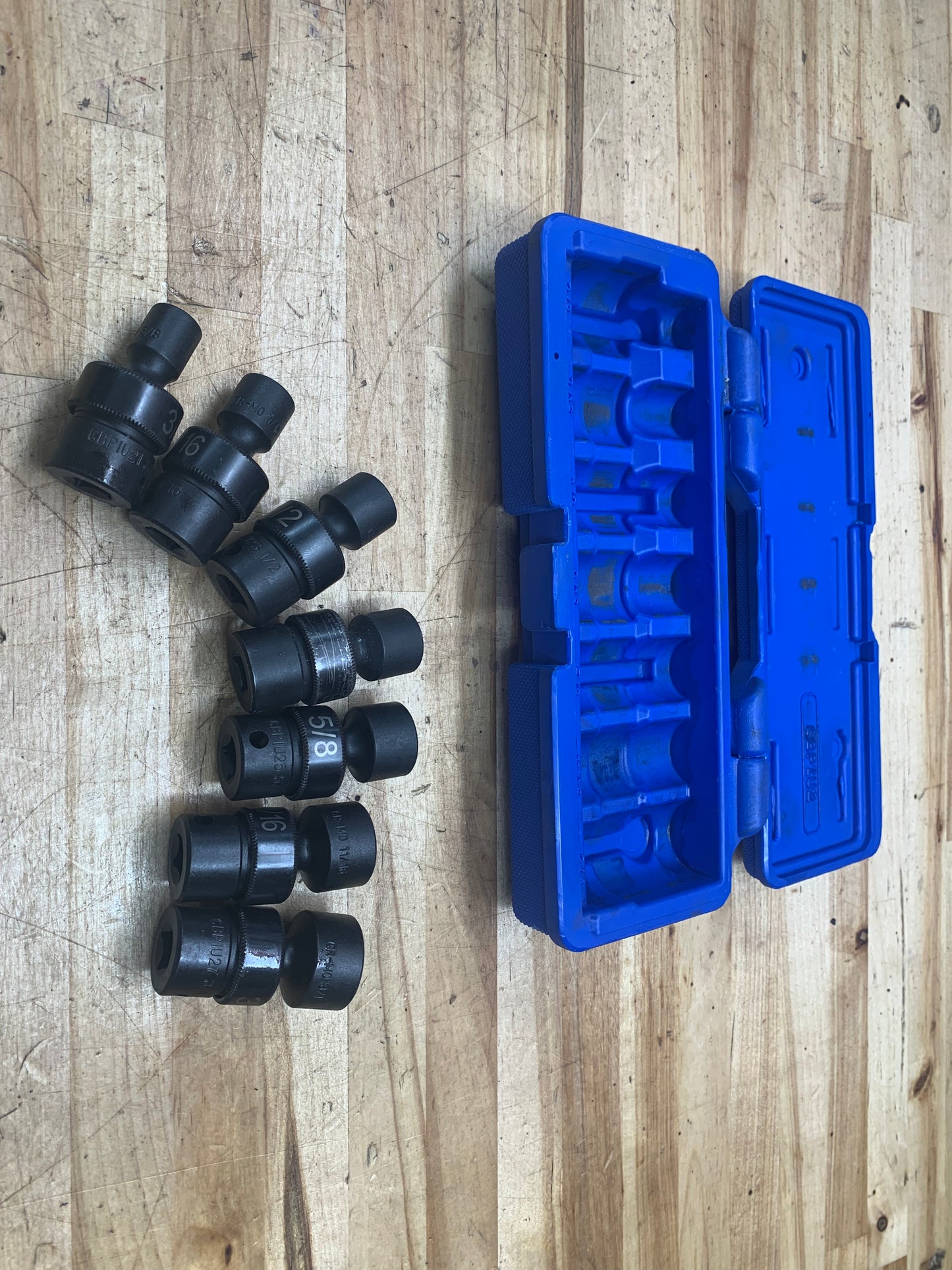 Blue Power by Cornwell SAE Impact swivel socket set 3/8” CBPIU2