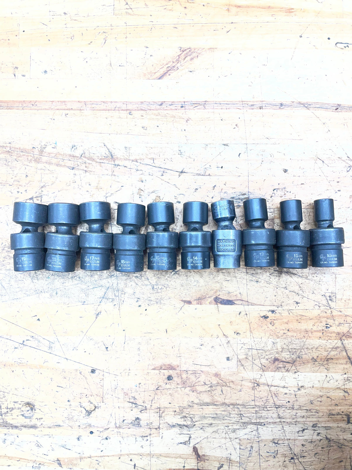 GP* 3/8” Metric Impact Shallow Swivel Universal Socket Set 10-19mm 1210UM