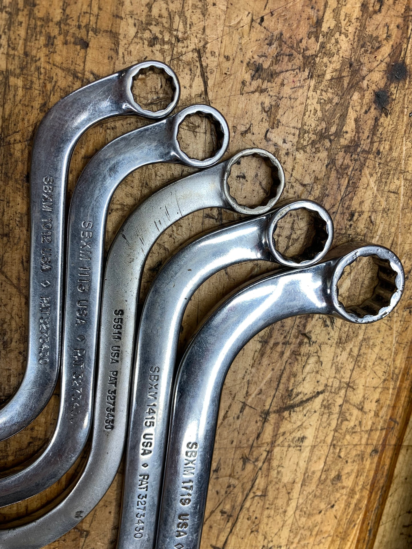 Snap On Metric "S" Shaped Obstruction Wrench Set 5pc. USA