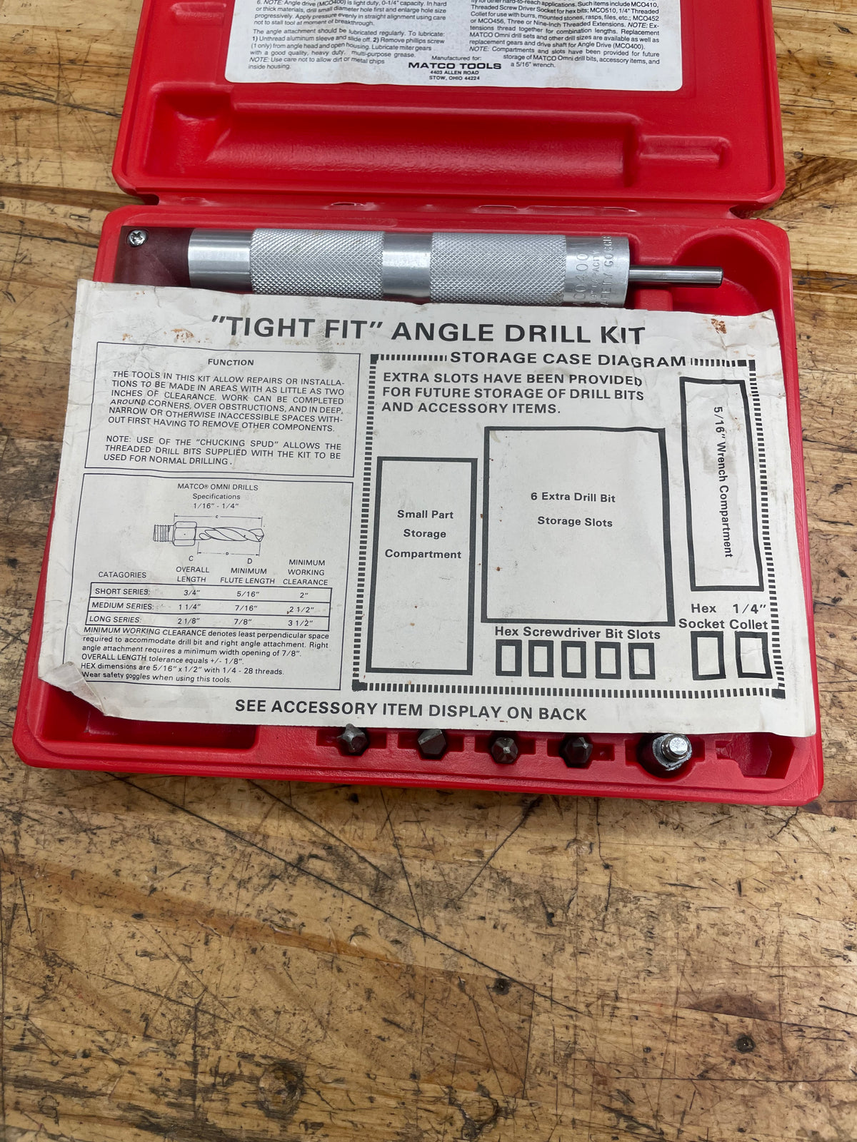 Matco Tight Fit Angle Drill Kit MCO101