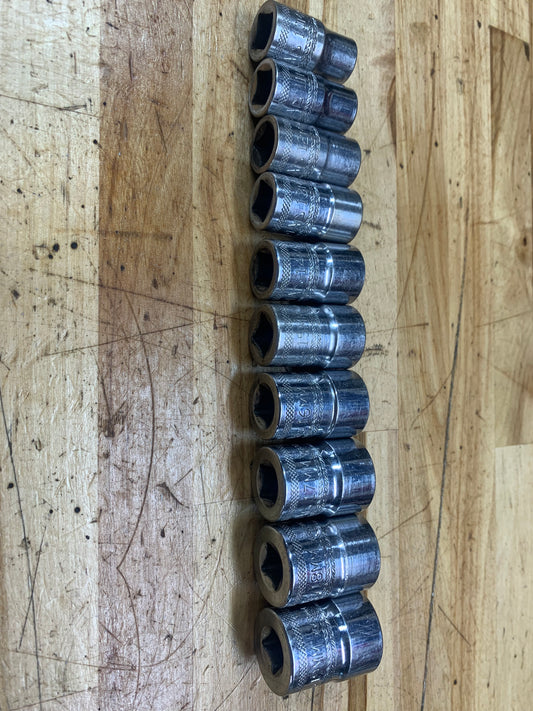 Mac Tools 3/8 Metric Shallow Socket Set 10pc  6pt