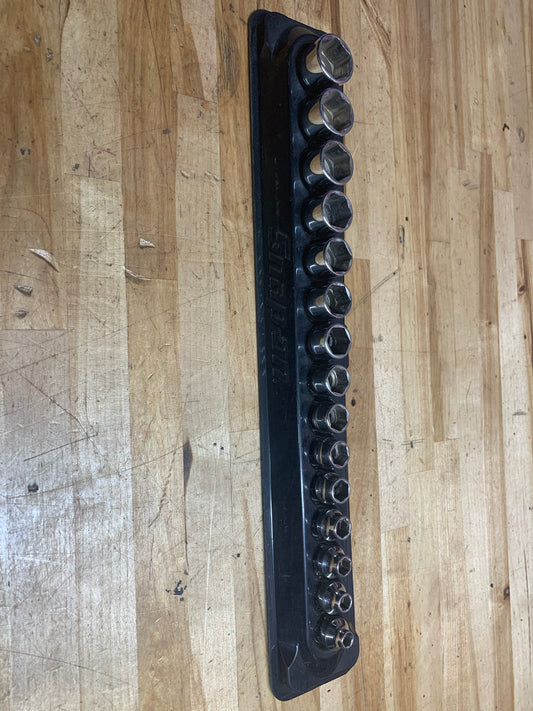 Snap On FDX 15pc socket set metric shallow  215YFSMY