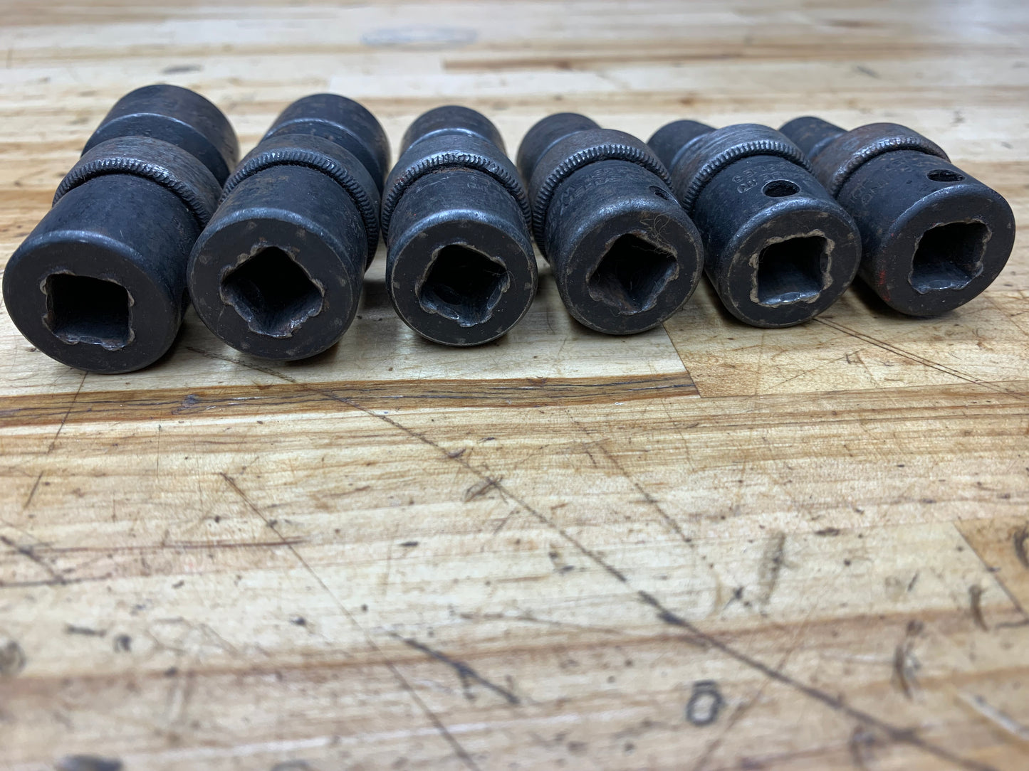 Snap On 3/8” SAE Impact Swivel Universal Socket Set 6pc USA