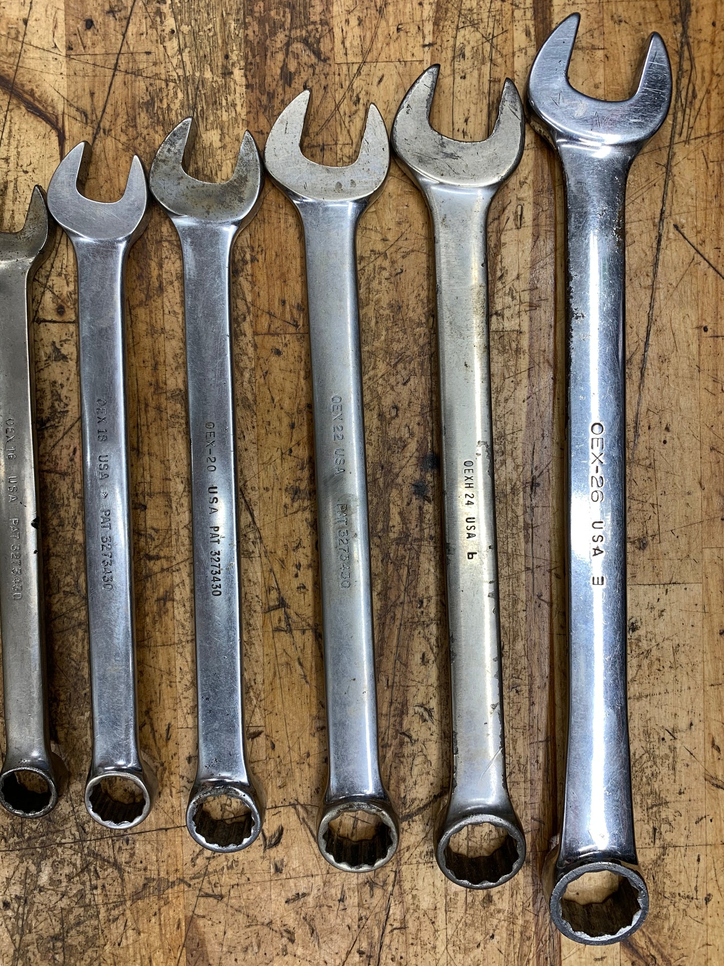 Snap On SAE Combo Wrench Set 10pc. 5/16" to 13/16" USA