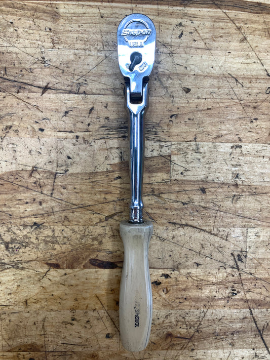 Snap On 1/4" Flex Head Combat Tan Hard Handle Ratchet USA THLFD72