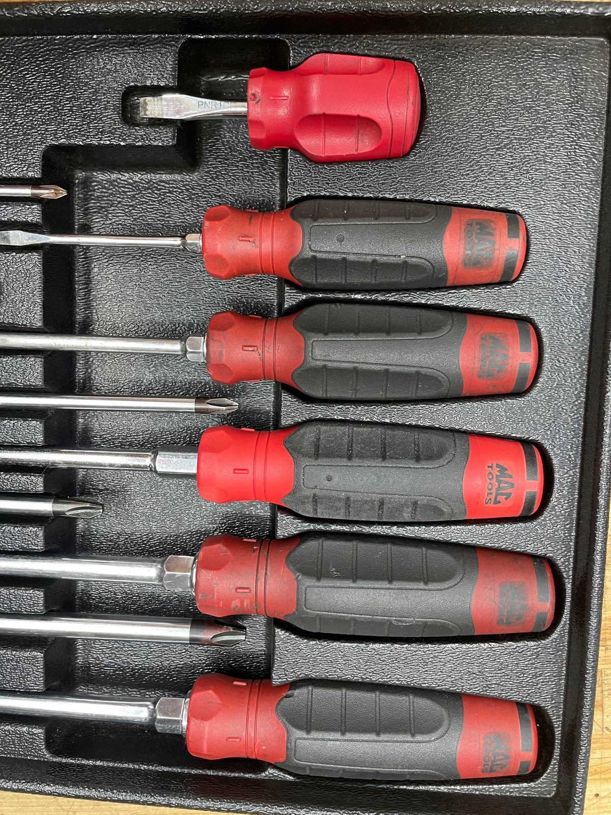 Mac Tools Screwdriver Tray Set Red 12pc SDB12DR-S