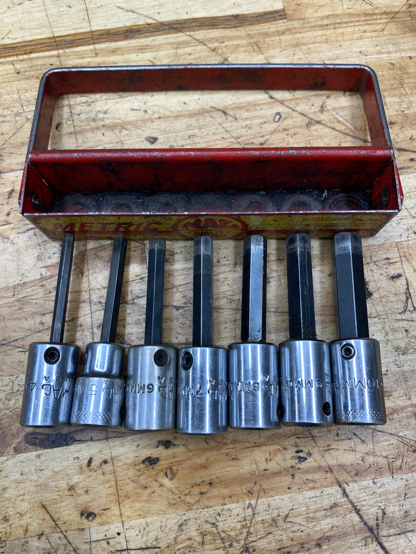 Mac Tools 3/8” Metric Hex Bit Socket Tray Set 7pc