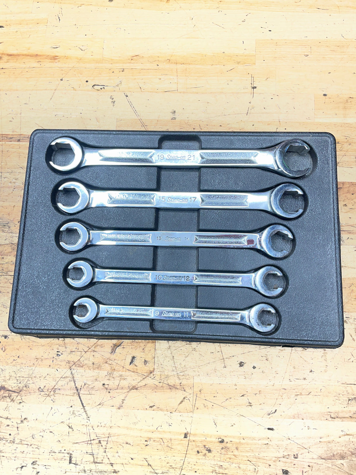 Snap On Metric Flare Wrench Set 5pc Vintage 9-21mm USA