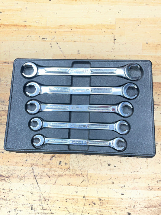 Snap On Metric Flare Wrench Set 5pc Vintage 9-21mm USA