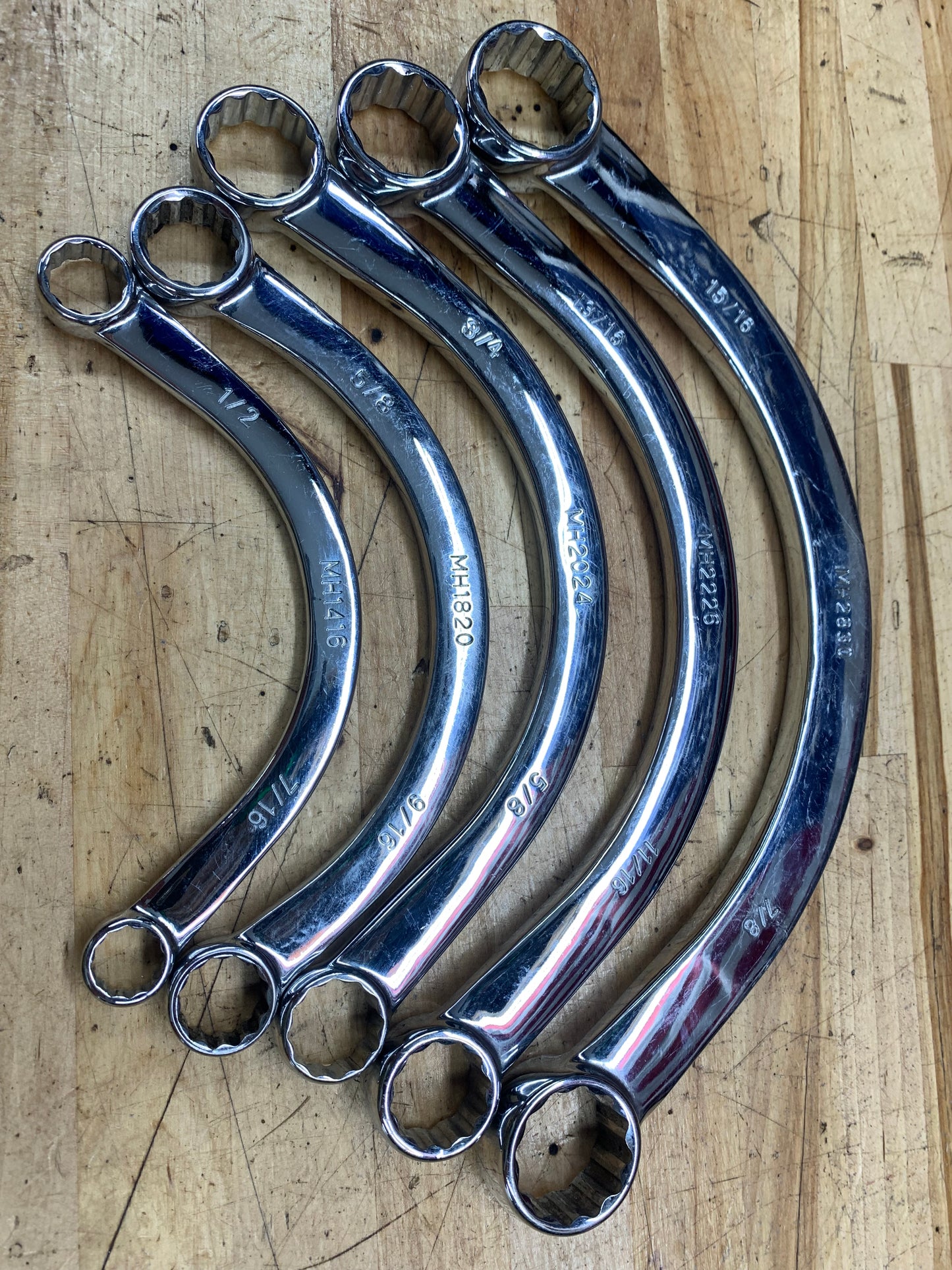 Matco SAE Half Moon Obstruction wrench set 5pc SMH5T